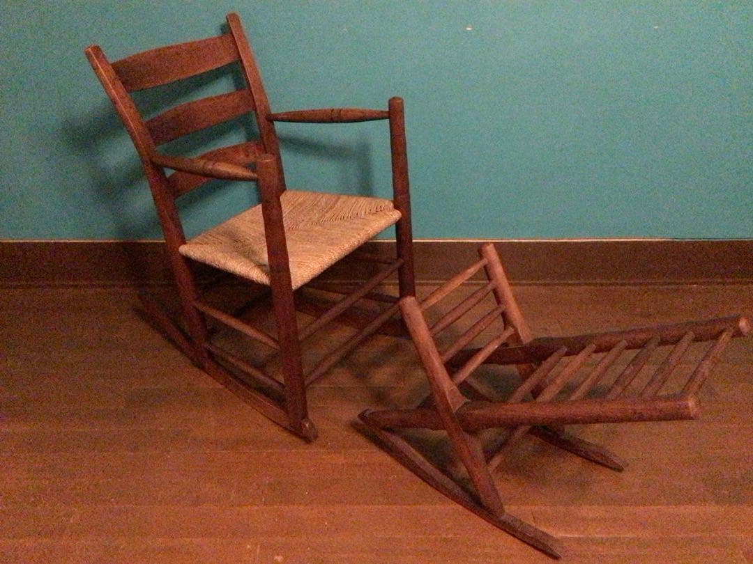 ◉家具職人1点物◉60sビンテージ◉SHAKER◉ロッキングチェア&オットマン◉
