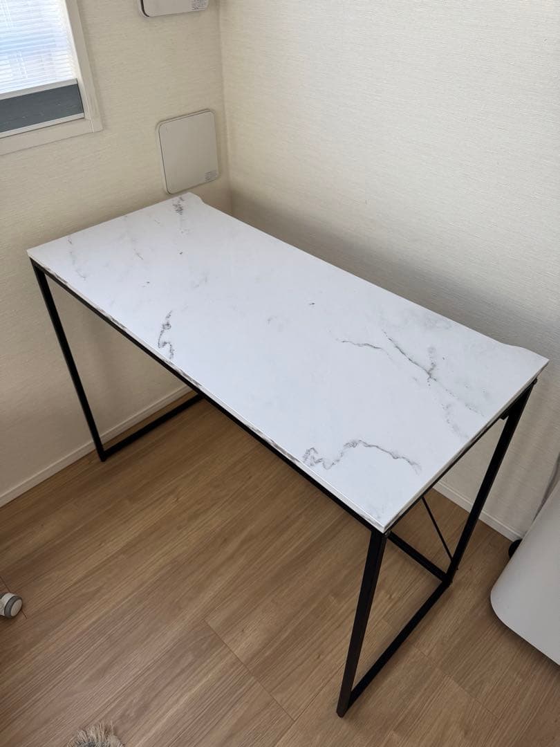 ホワイト メラミン パソコンデスク 約98cm x 45cm