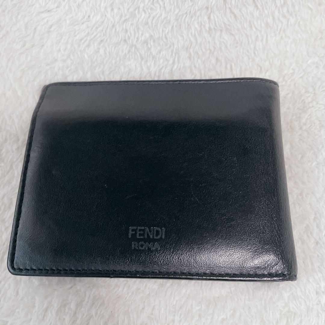 FENDI 二つ折り財布　フェンディ モンスター　バグズアイ折り財布　ウォレット