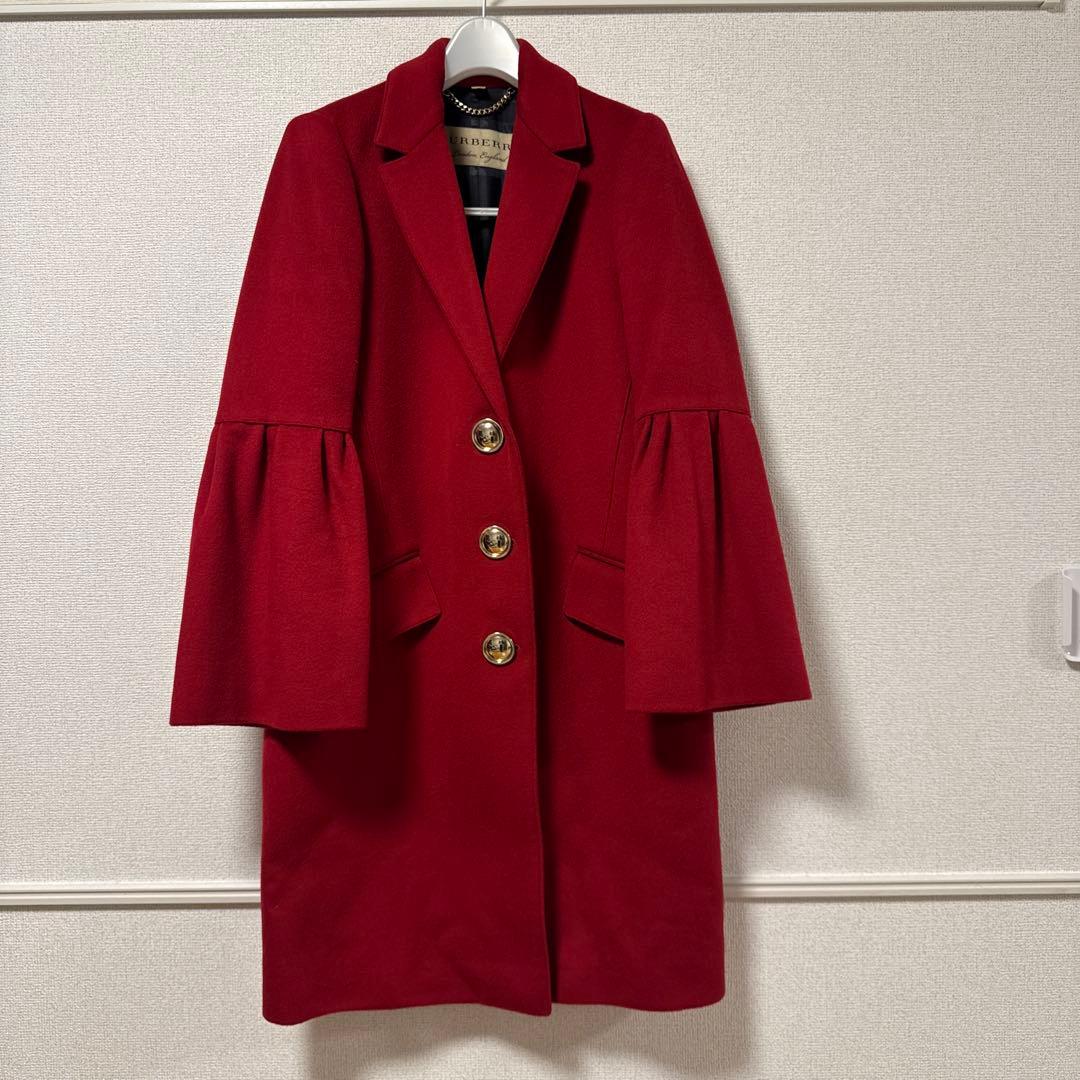 BURBERRY レッド チェスターコート UK6