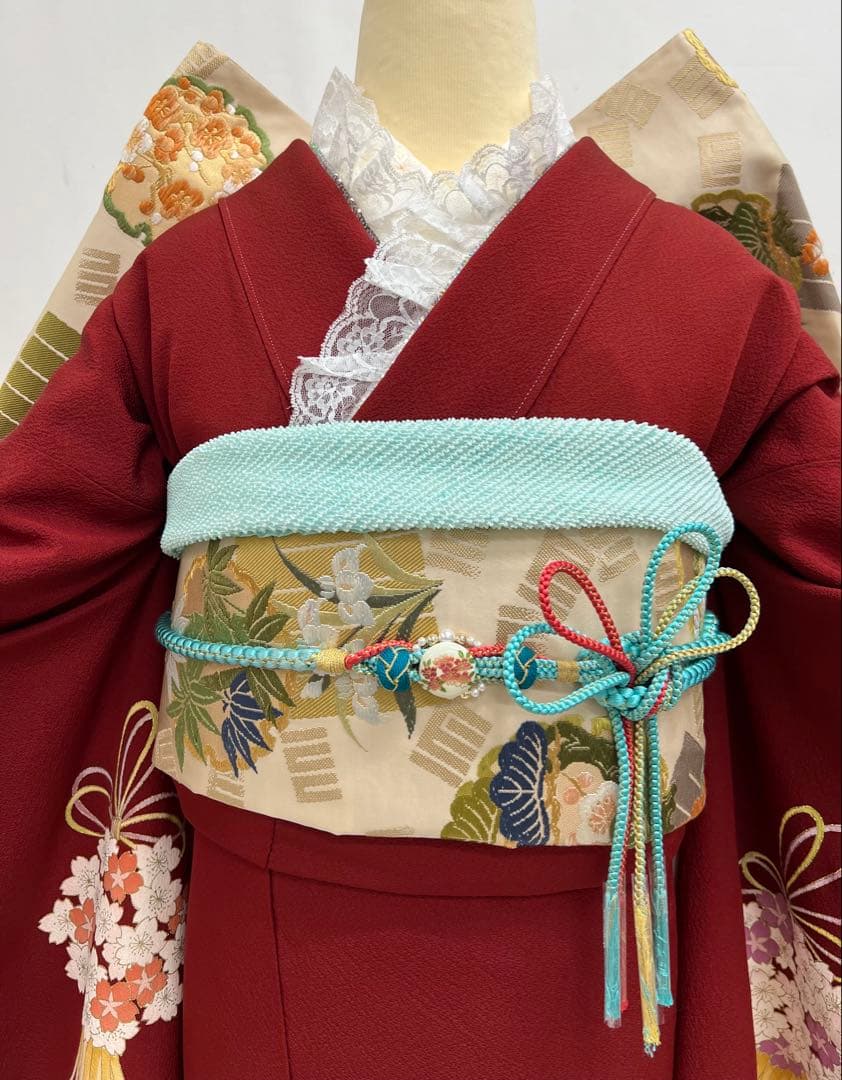 パーティー　成人式　振り袖　フルセット　長襦袢付　金彩加工　530