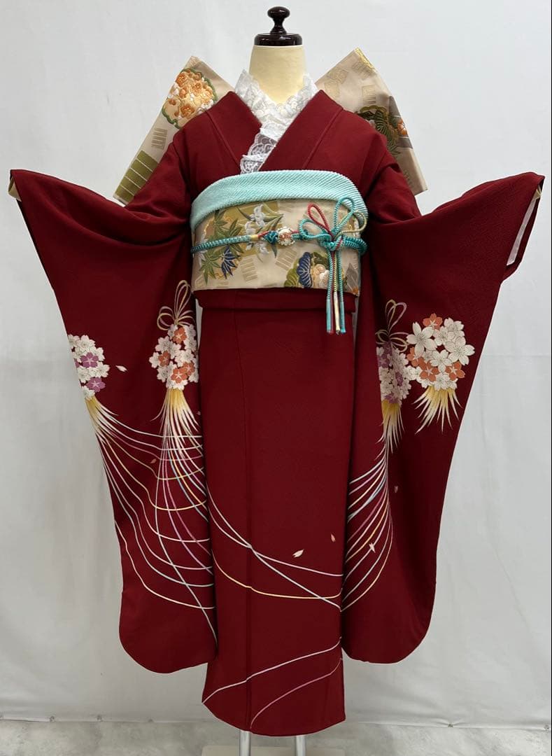パーティー　成人式　振り袖　フルセット　長襦袢付　金彩加工　530