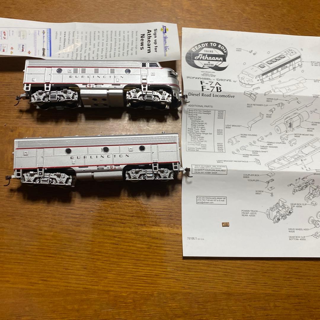Athearn 鉄道模型　CHICAGO burlington f7a-f7b
