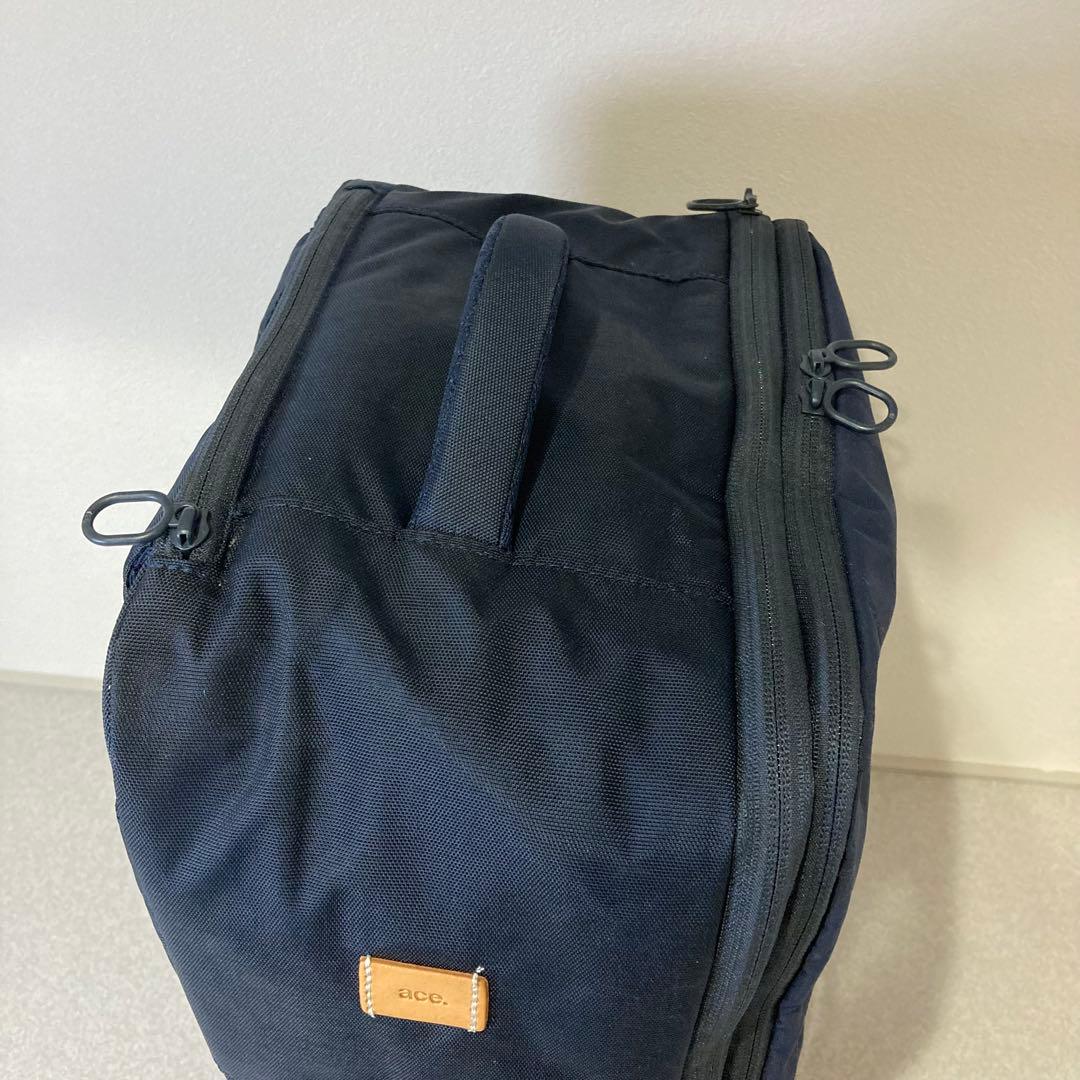 希少　エース　ACE リュック　キャリーバッグ　2WAY 機内持込可　ネイビー