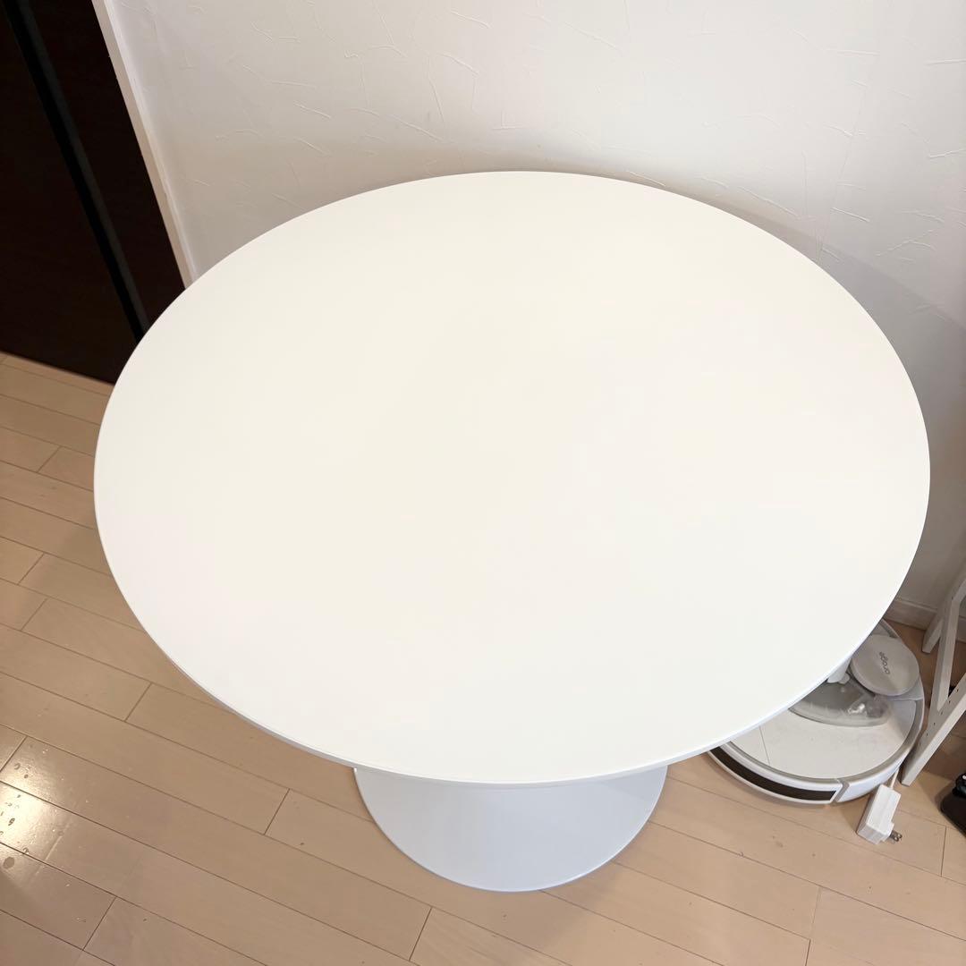 美品✨韓国インテリア チューリップラウンドテーブル　ホワイト　80cm