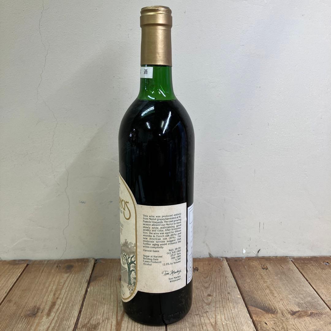 E-壁 ソノマヴァレー メルロー セントフランシス フルボトル 赤ワイン 古酒