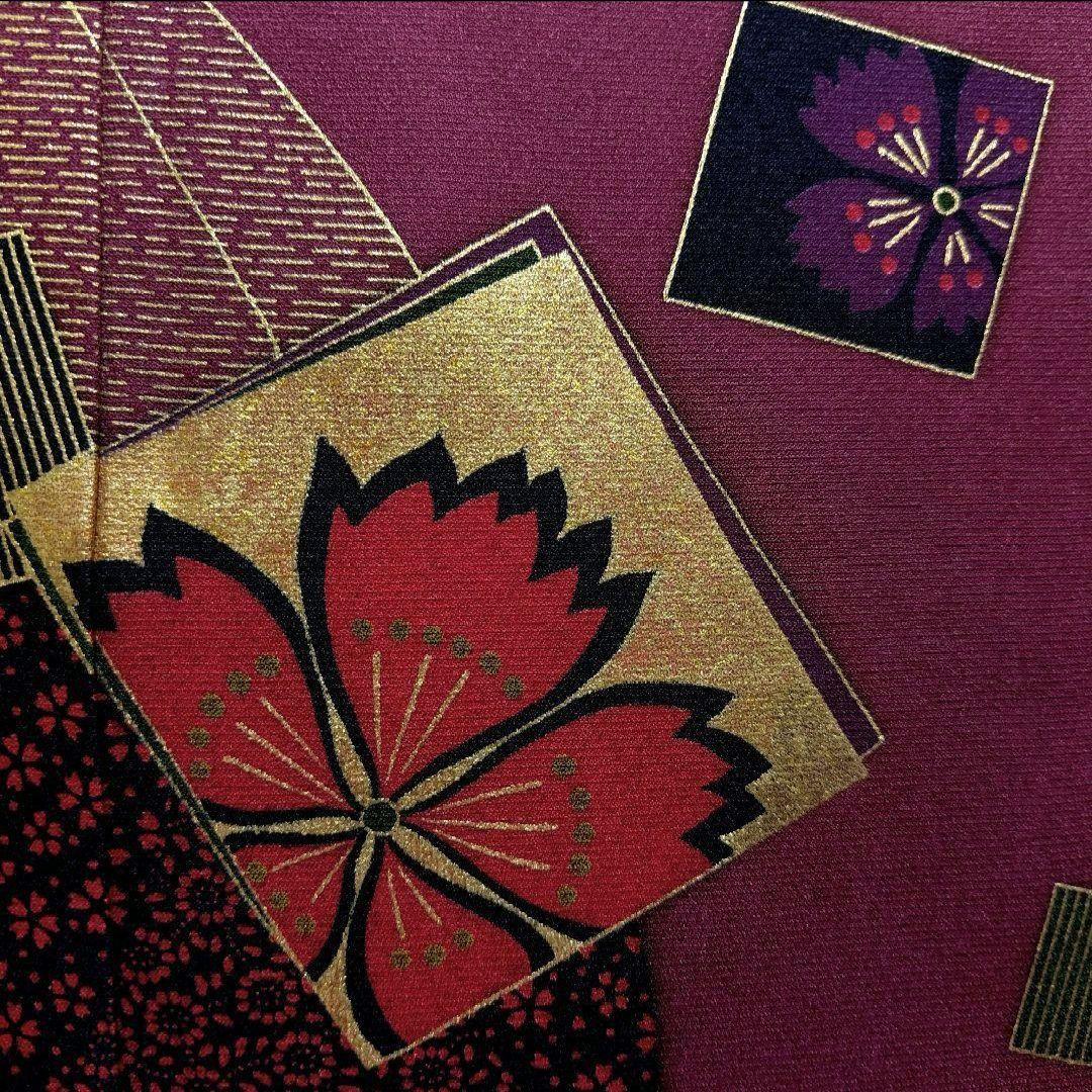 新品未使用！振袖フルセット(7点)・成人式・古典柄・金彩加工・色紙花鞠文・正絹