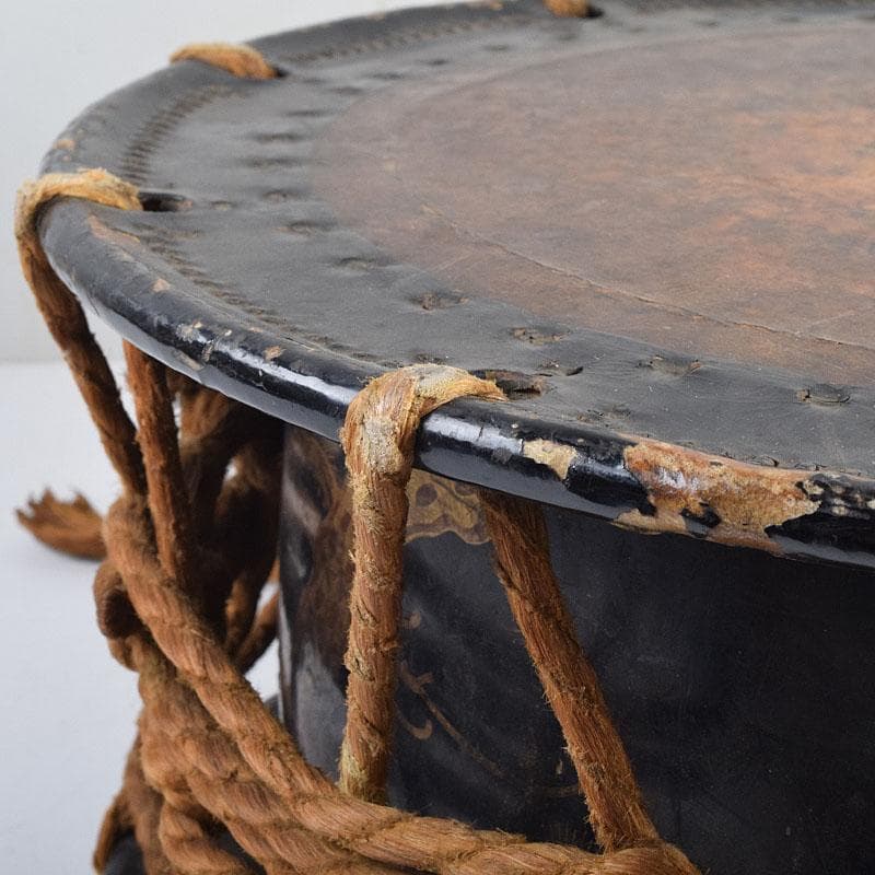 和楽器　和太鼓　日の出松鶴蒔絵　締太鼓　撥付　V　R9351B