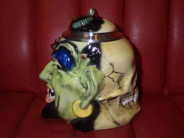 デビル★スカル★タンカード★ツーフェイス★悪魔★置物★髑髏★ビアマグ★ビンテージ