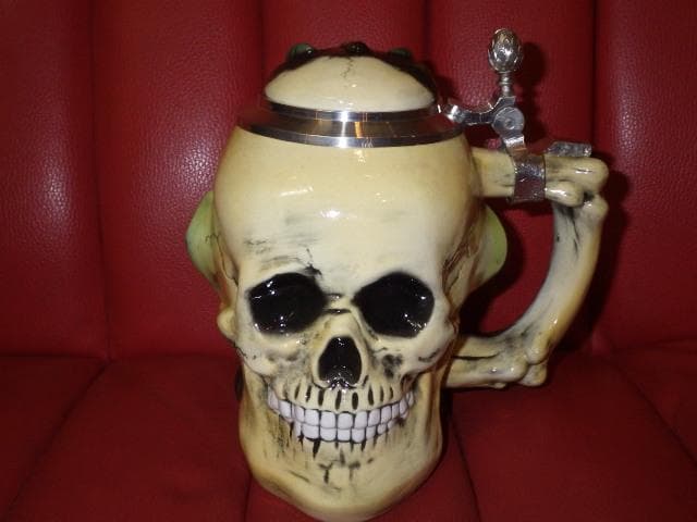 デビル★スカル★タンカード★ツーフェイス★悪魔★置物★髑髏★ビアマグ★ビンテージ