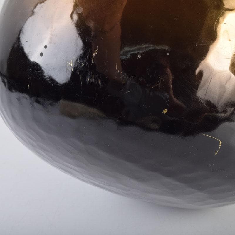 仏教美術　仏具　銅製鎚目　紅葉蒔絵　本手打　おりん　V　8937