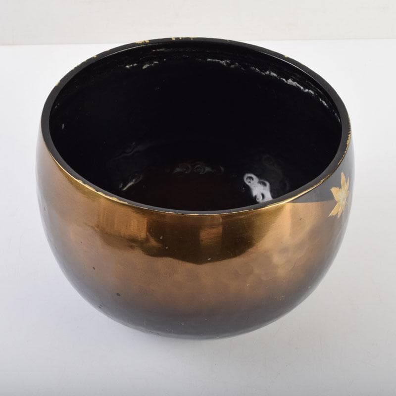 仏教美術　仏具　銅製鎚目　紅葉蒔絵　本手打　おりん　V　8937