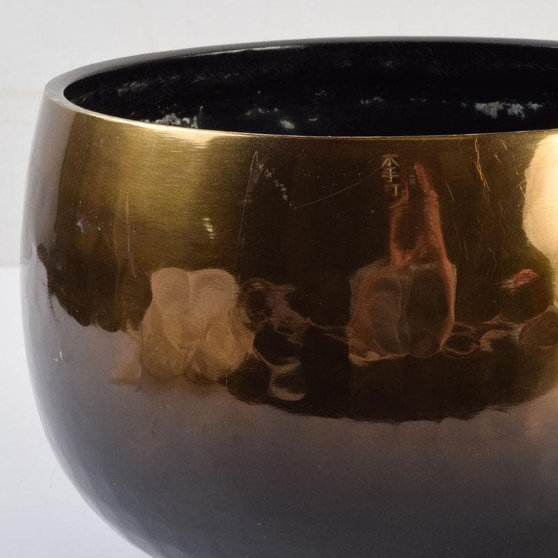 仏教美術　仏具　銅製鎚目　紅葉蒔絵　本手打　おりん　V　8937