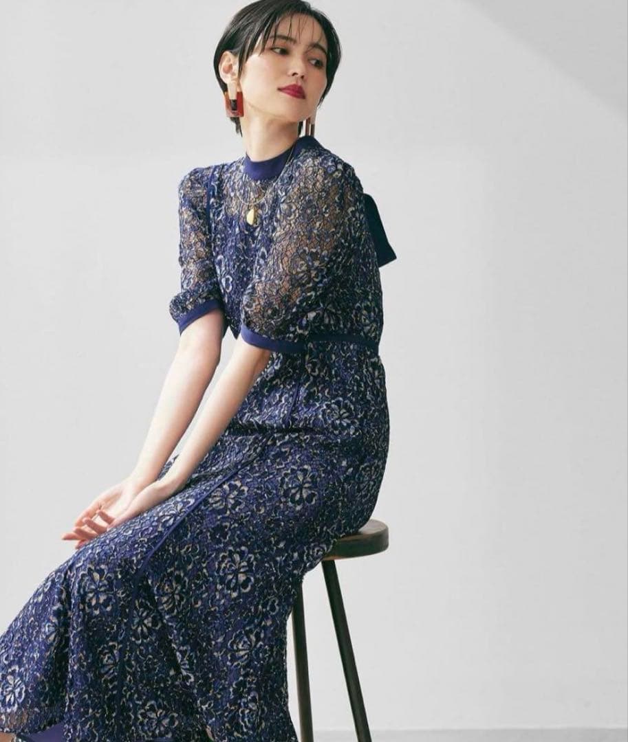 値下げ中！　Mystrada ワンピース　ドレス　ネイビー ブルー　ロングドレス