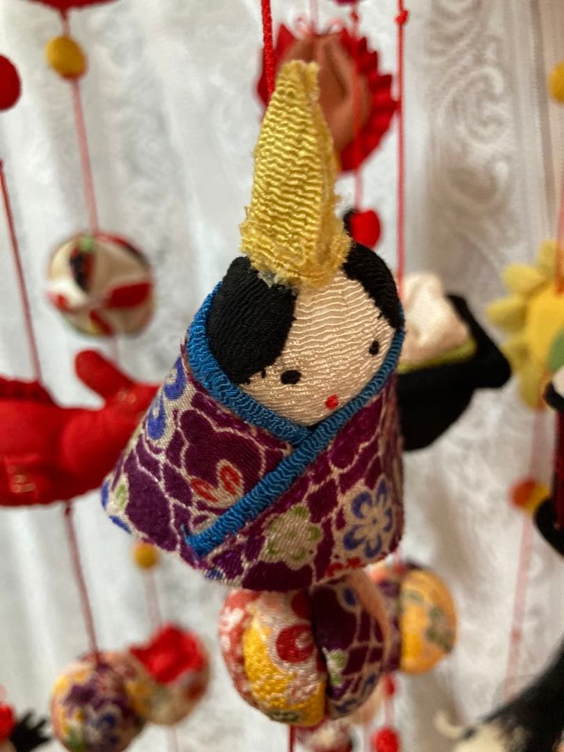超豪華版　吊るし飾り　ちりめん細工　吊るし雛　お雛様　約100cm