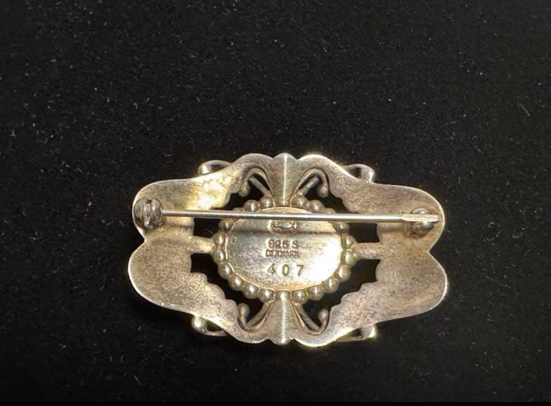 c*o様 北欧デンマーク　ヴィンテージ ジョージジェンセン　深い赤色。ブローチ4