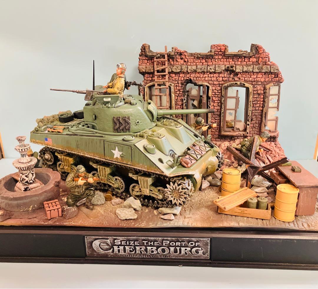 U.S.M4A3 Sherman Tank 1/32 ダイキャストジオラマ