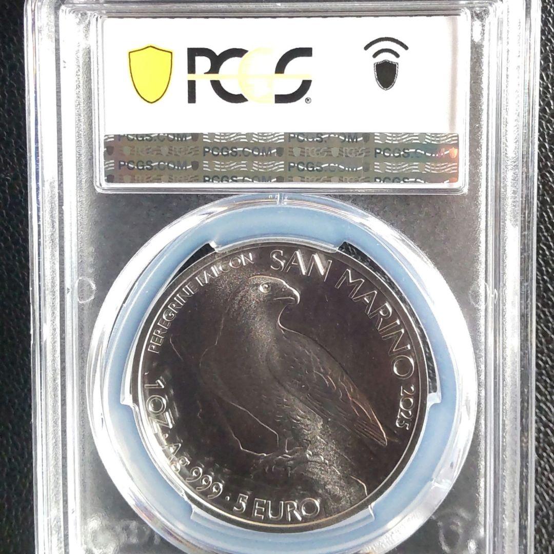 【最高鑑定】2025年 サンマリノ ペレグリンファルコン 1オンス銀貨 純銀