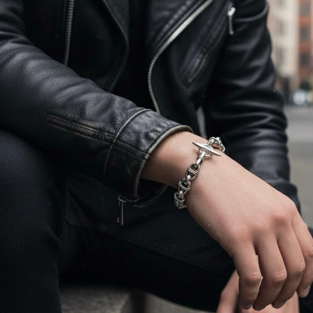 【希少】タケオキクチ アンカーチェーン ブレスレット Ag925 トグル