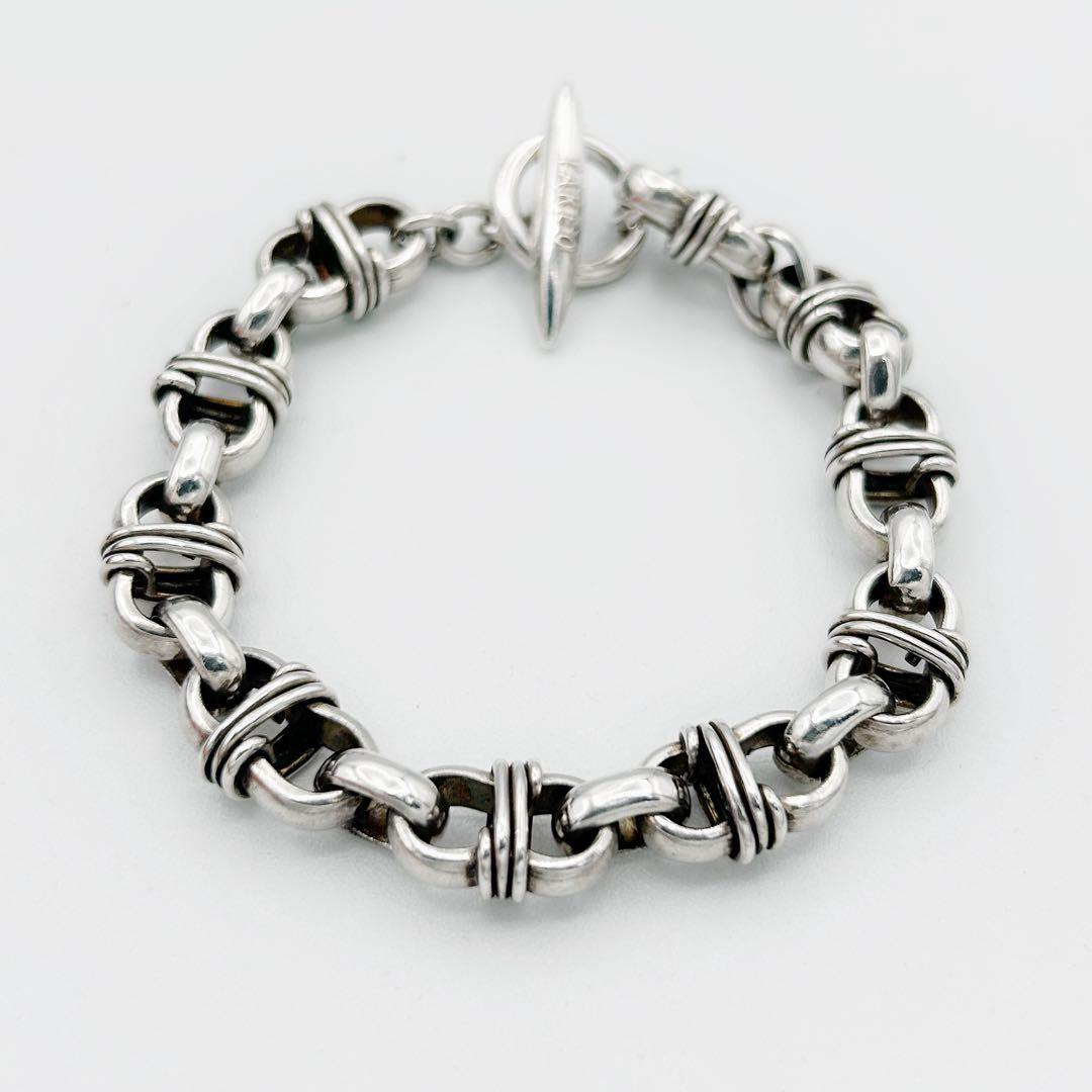 【希少】タケオキクチ アンカーチェーン ブレスレット Ag925 トグル