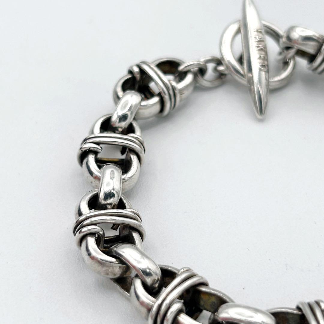 【希少】タケオキクチ アンカーチェーン ブレスレット Ag925 トグル