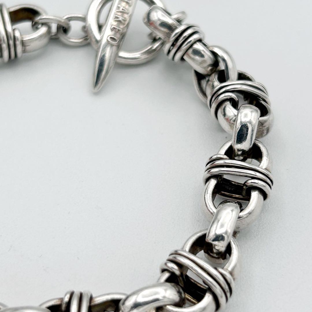 【希少】タケオキクチ アンカーチェーン ブレスレット Ag925 トグル
