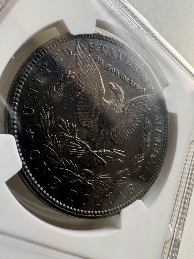 【銀貨保証】1885年銘　モルガンダラー銀貨　NGC鑑定　AU判定