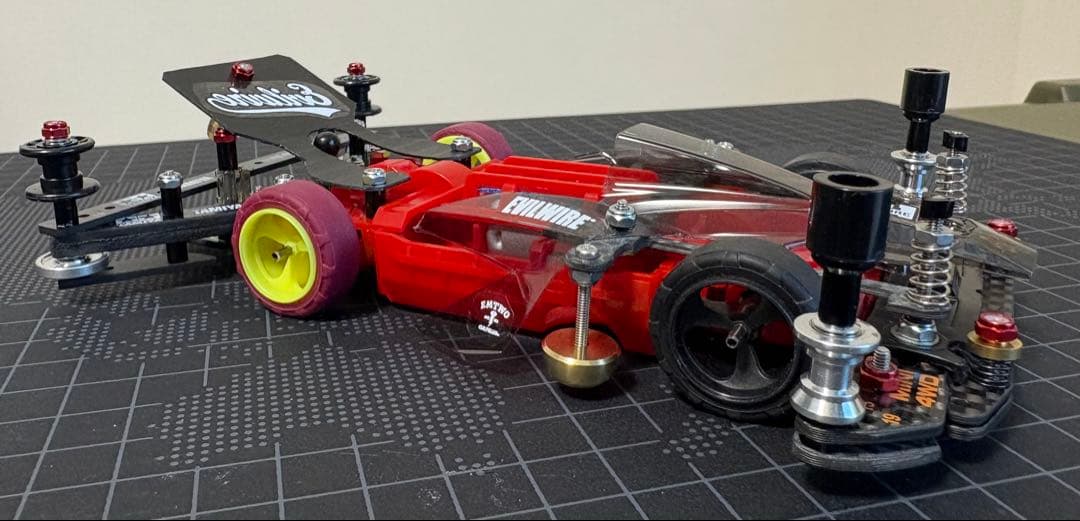 ミニ四駆 MS フレキ　赤　レッド　完成品アバンテMk.II