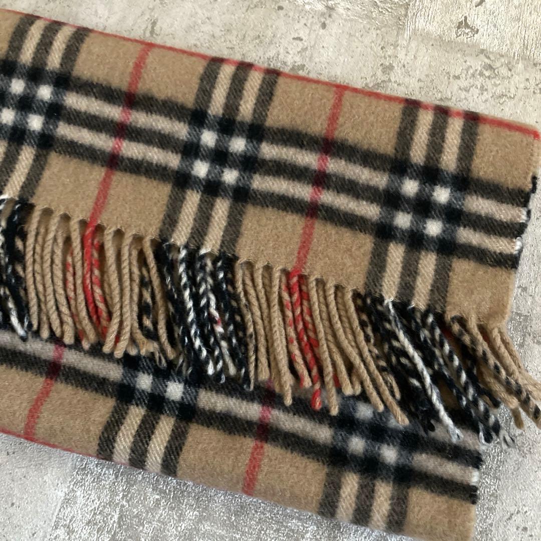Burberry’sカシミヤ100%ウール　ノバチェック定番マフラー男女兼用