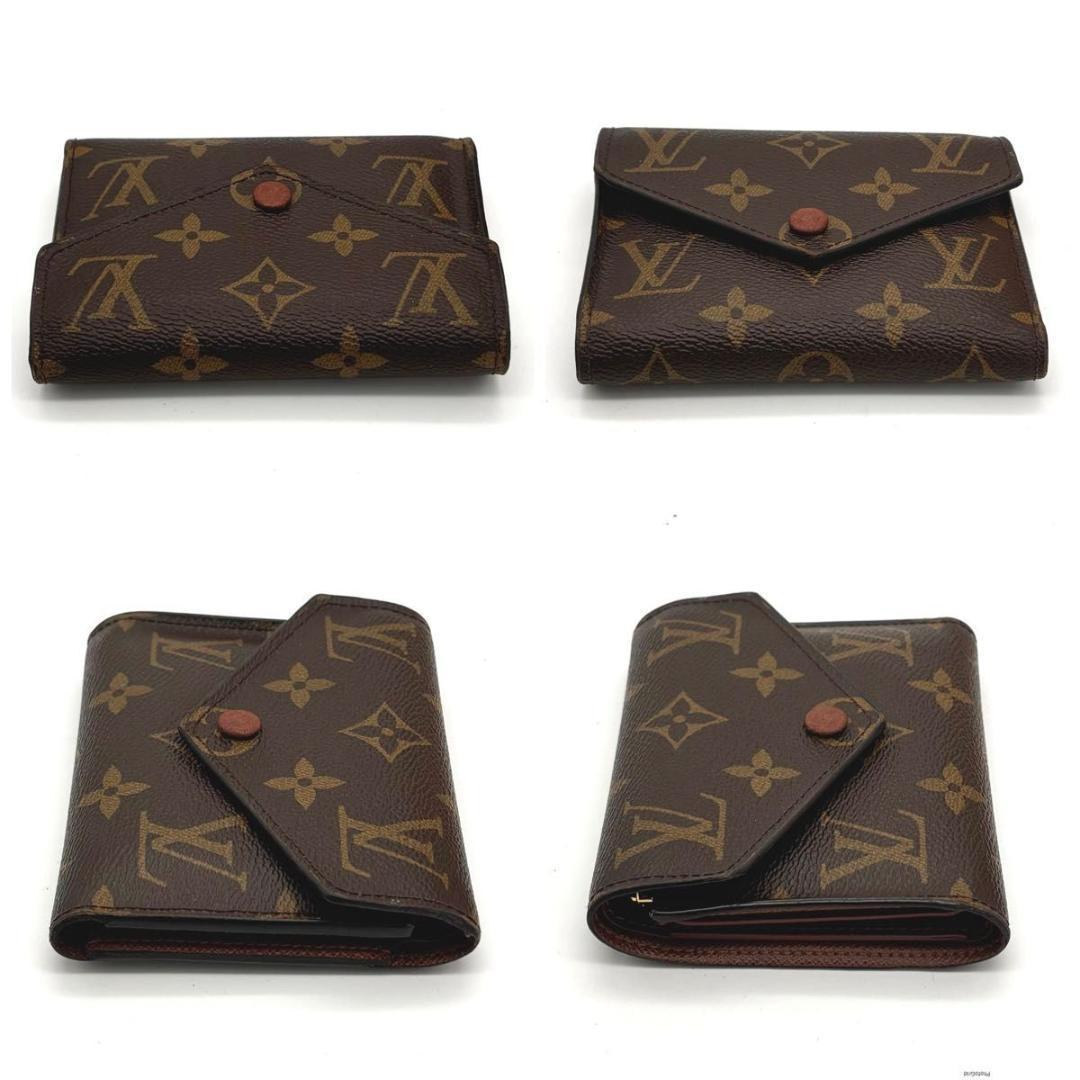 ルイヴィトン モノグラム ポルトフォイユ ヴィクトリーヌ 三つ折り財布 ブラウン