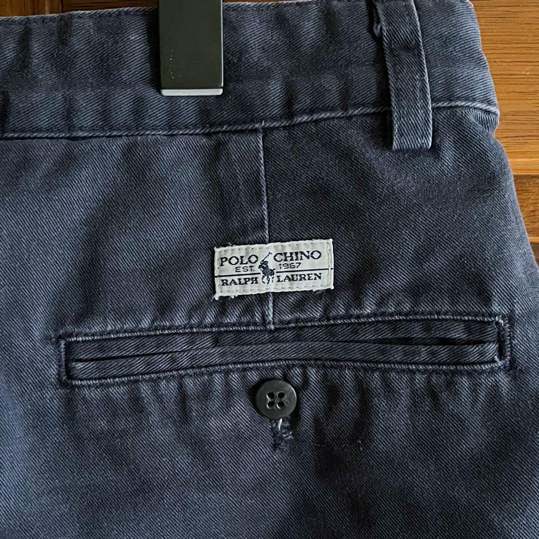 ポロチノ ビンテージ アメリカ製 W32×L30 ネイビー ポロラルフローレン