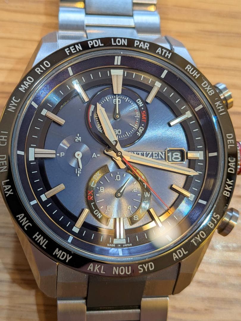 極美品 25年10月購入 シチズン アテッサ アクトライン AT8186-51L