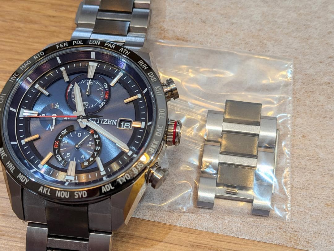 極美品 25年10月購入 シチズン アテッサ アクトライン AT8186-51L