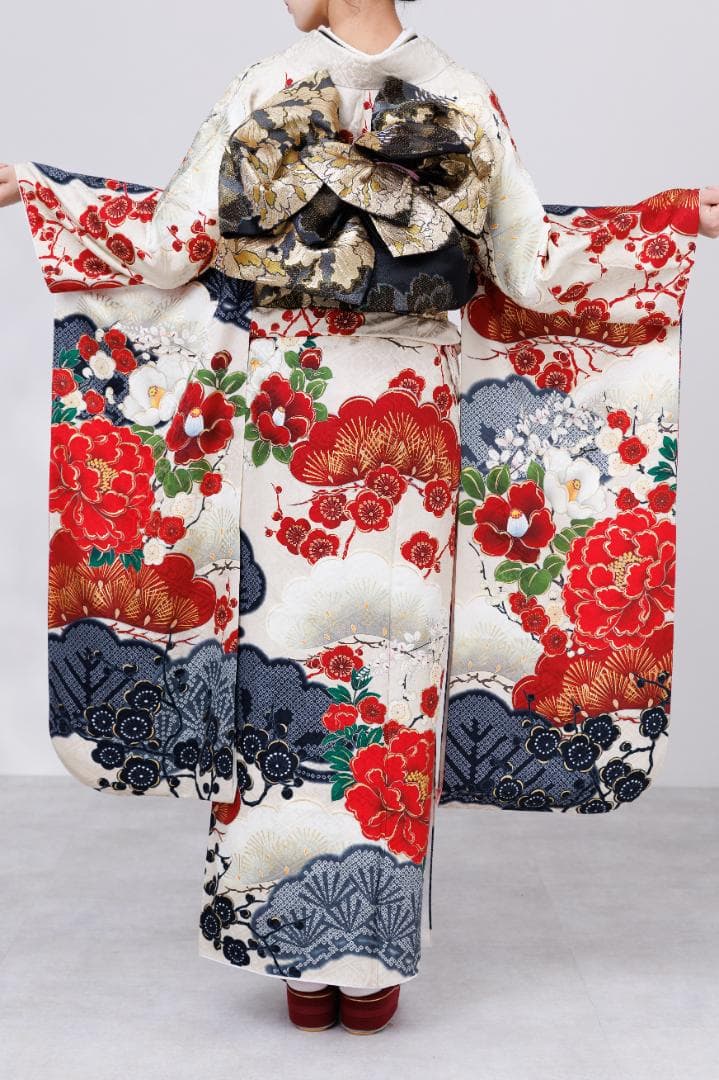 ≪美品≫正絹　振袖9点フルセット【849】【155cm~165cmの方用】