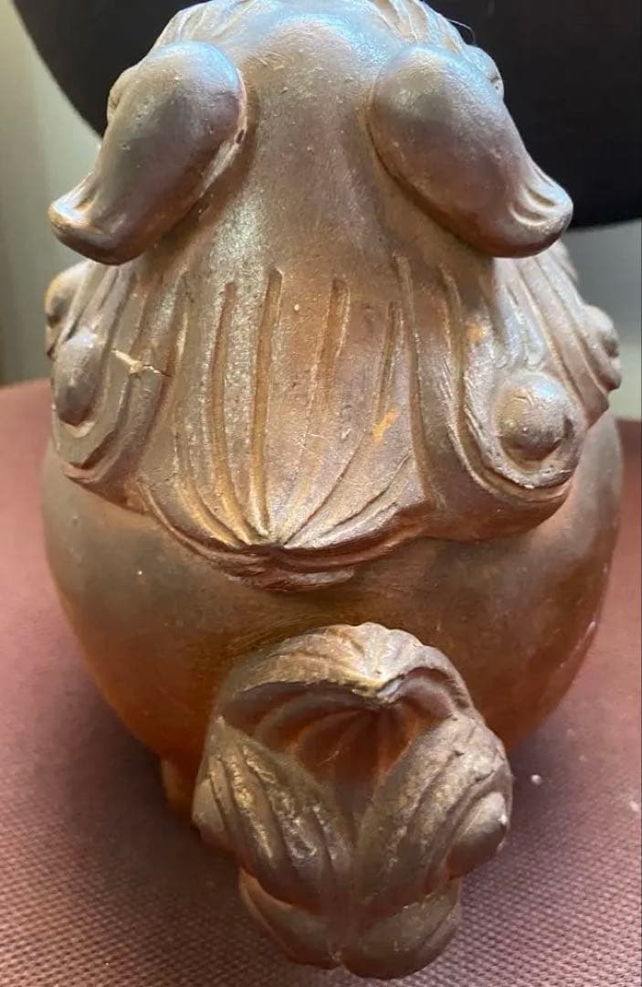 【美品】備前焼　香炉　置物　獅子　箱無し　陶芸　美術品　アンティーク