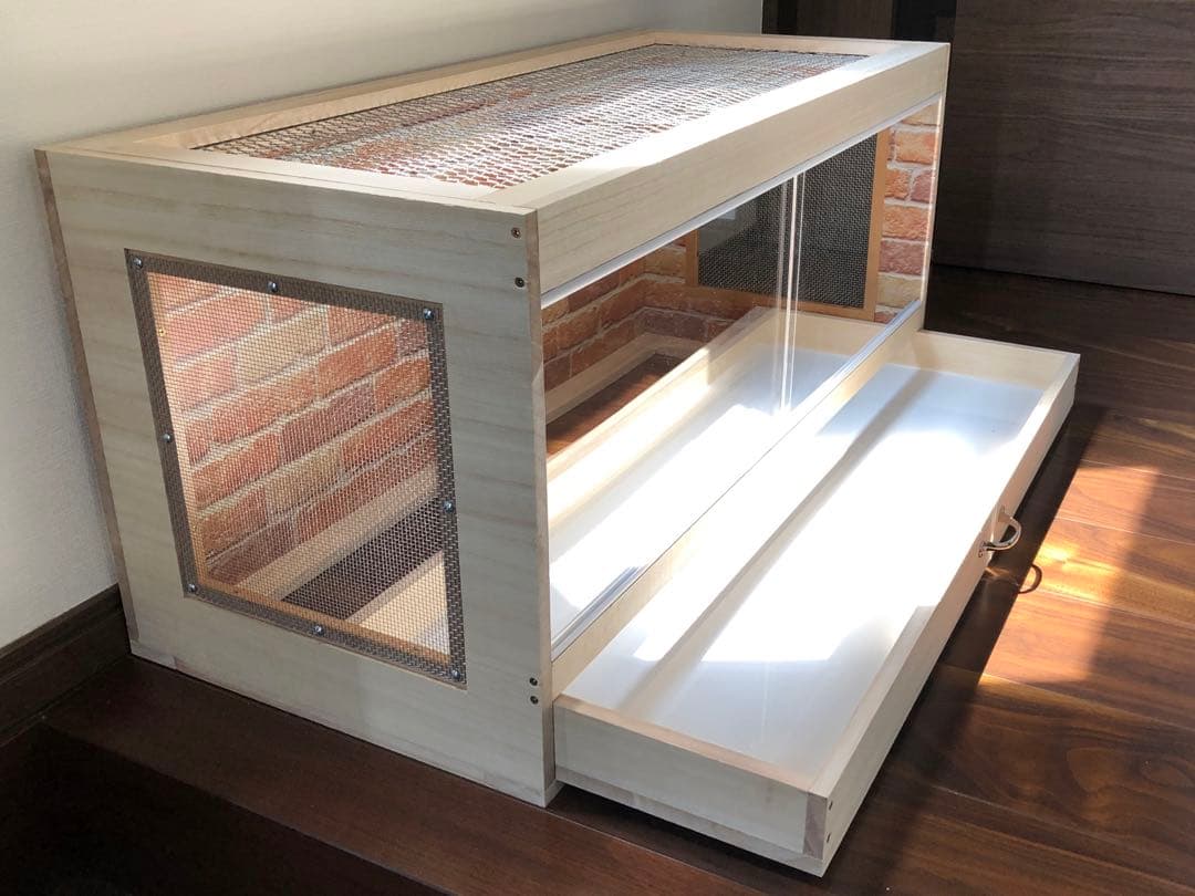 新品未使用　木製ケージ　ハリネズミ　ハムスター　小動物　爬虫類　両生類