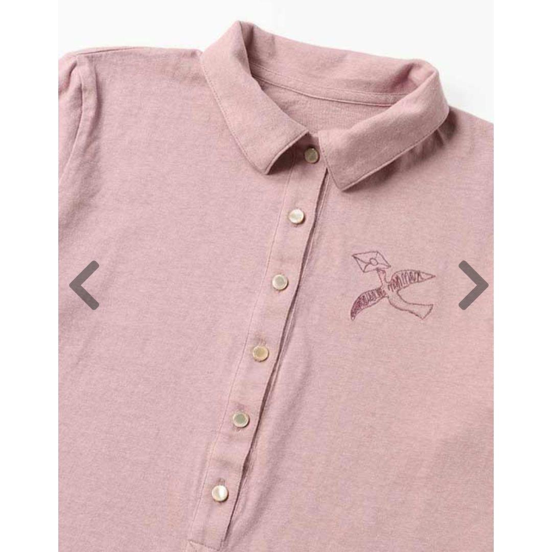 マドモアゼルノンノン　美品試着のみ刺繍入りポロシャツ