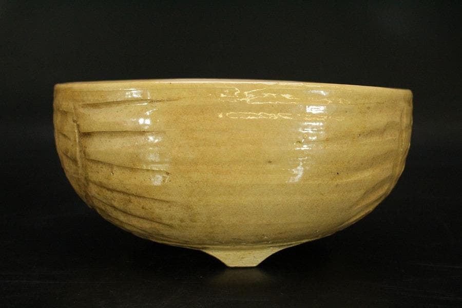 時代 伝統工芸 俵型 菓子鉢 初代 和田桐山造  琴浦窯 共箱 436