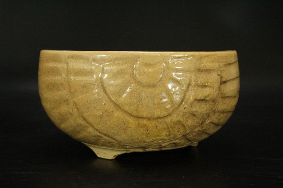 時代 伝統工芸 俵型 菓子鉢 初代 和田桐山造  琴浦窯 共箱 436