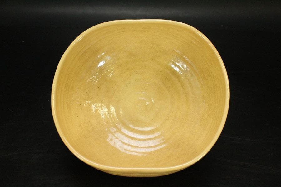 時代 伝統工芸 俵型 菓子鉢 初代 和田桐山造  琴浦窯 共箱 436