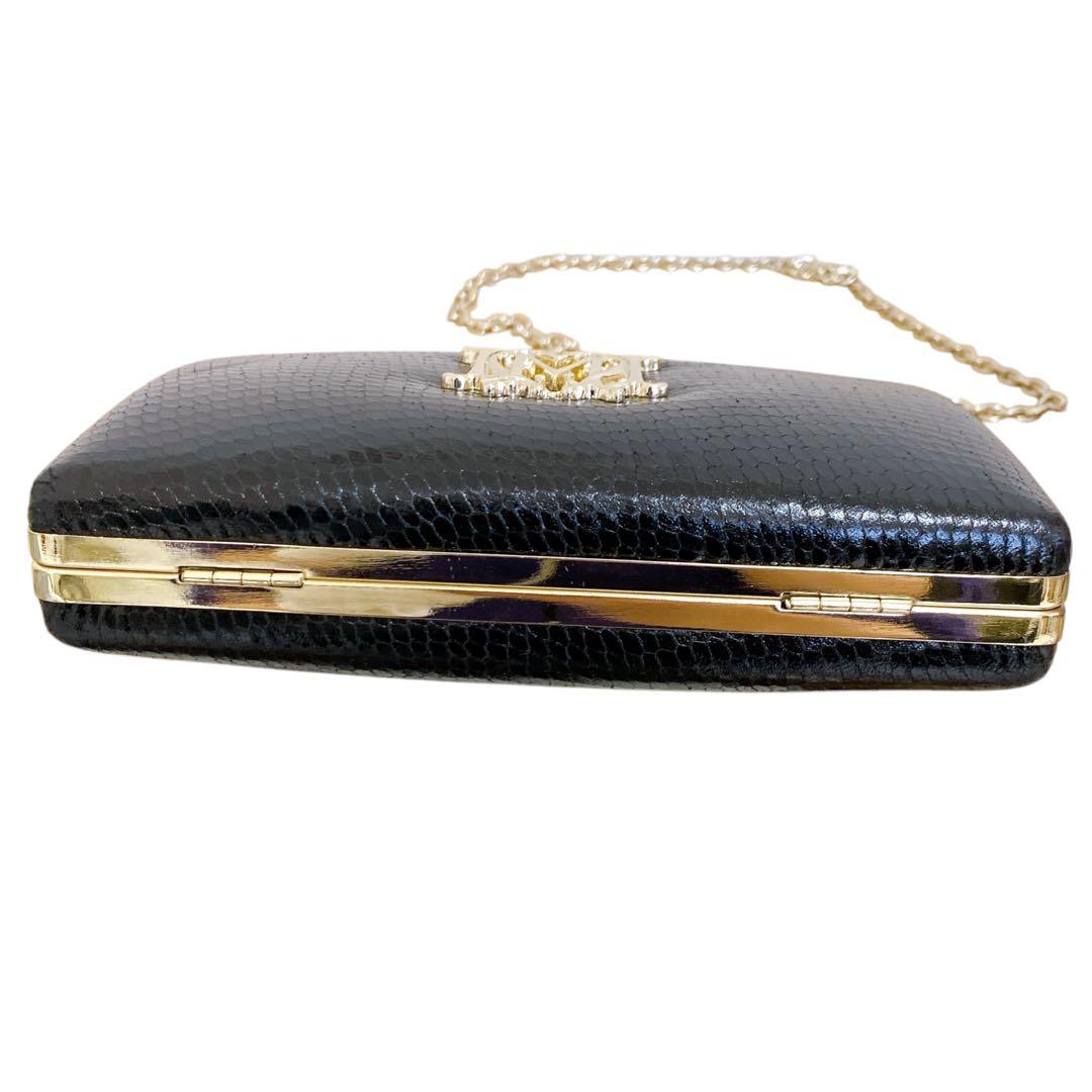 未使用級 ラブモスキーノ チェーンショルダーバッグ ハート ラインストーン