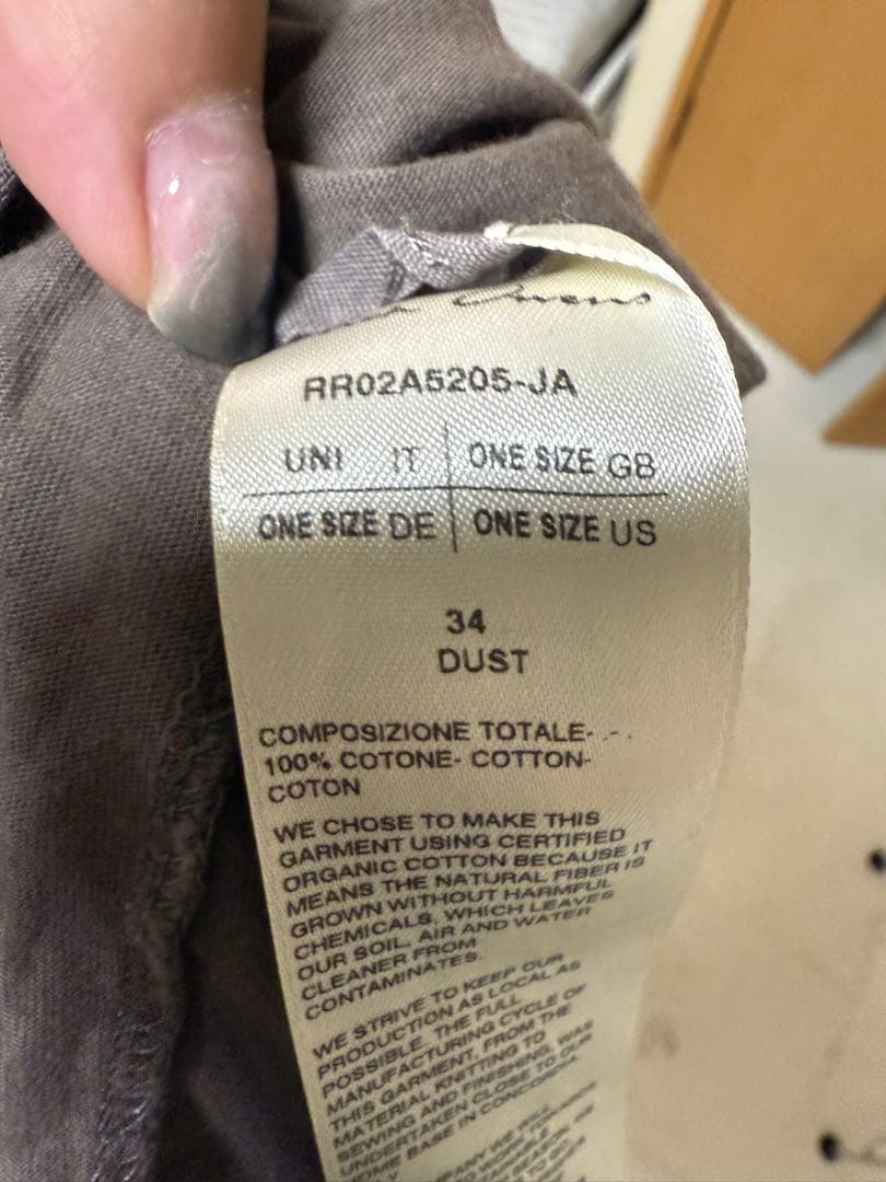 Rick Owens リックオウエンス トミーロールアップ Tシャツ オーバー