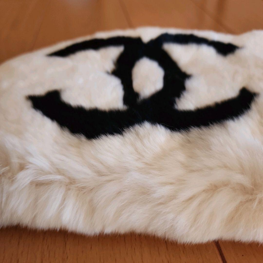 CHANEL シャネル マフラー ラビットファー 白色
