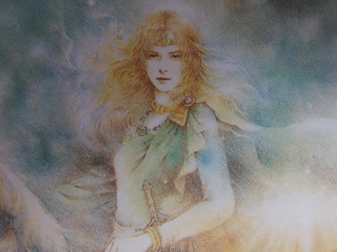 きたのじゅんこ、「ケルトの女神伝説」、希少画集、額装画、日本製・新品額にて額装