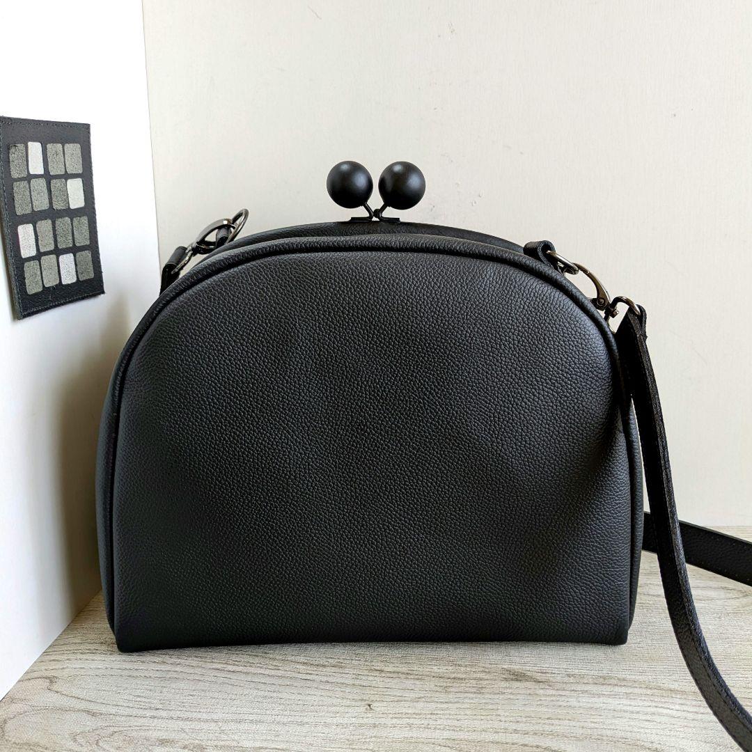 ミサト がま口ショルダーバック、親子がま口お財布　革