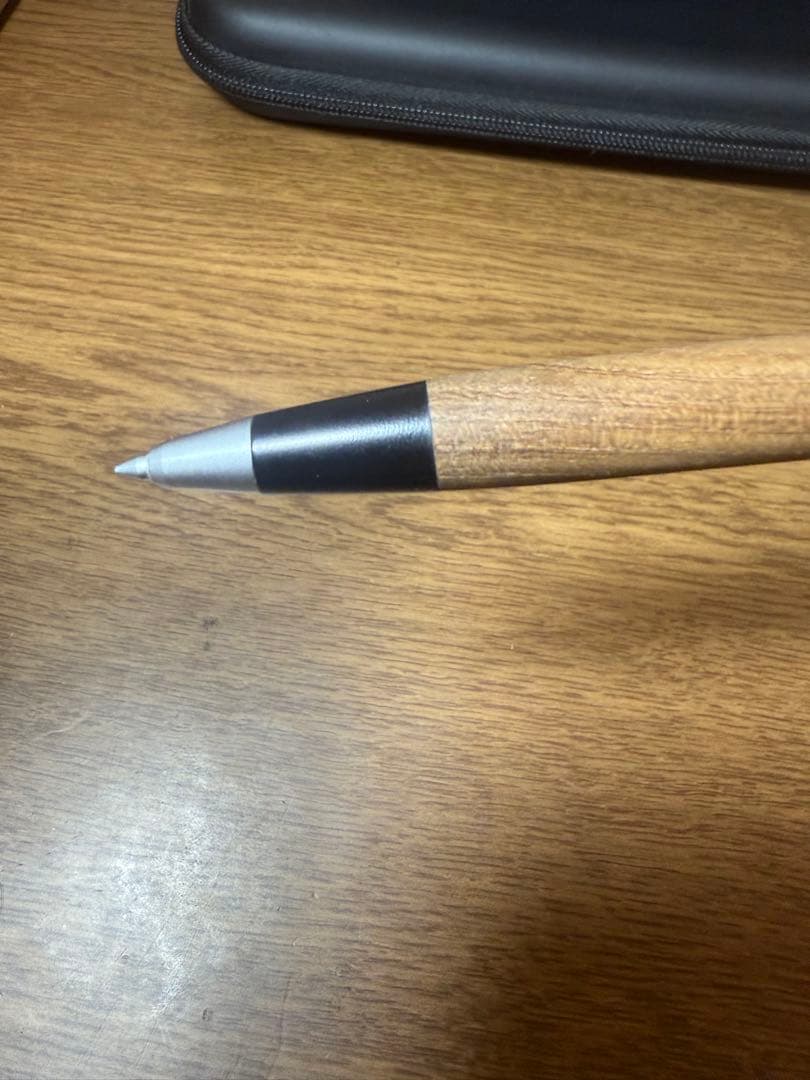 野原工芸　旧型　槐（えんじゅ）のシャーペン 固定式金具（シルバー）付き