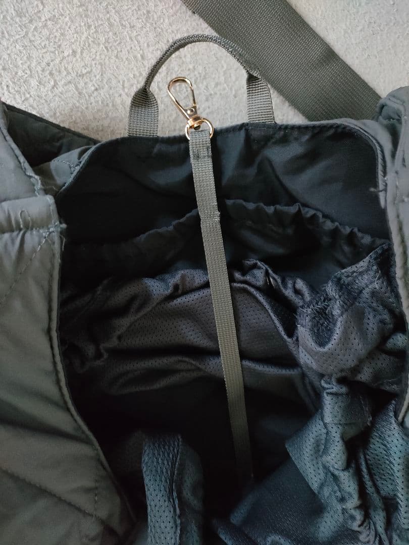 moncheri モンシェリ キルティング リュック キャリー グレー