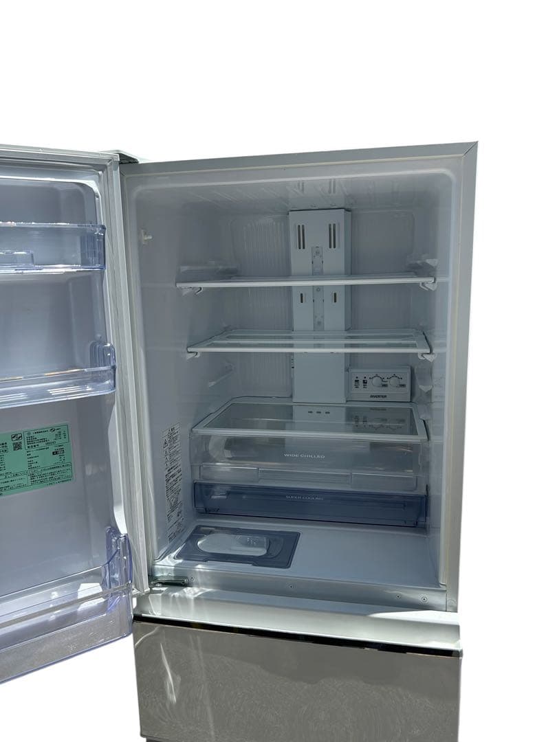 19年製 三菱 ノンフロン冷蔵庫 3ドア 330L MR-CX33EL-W形