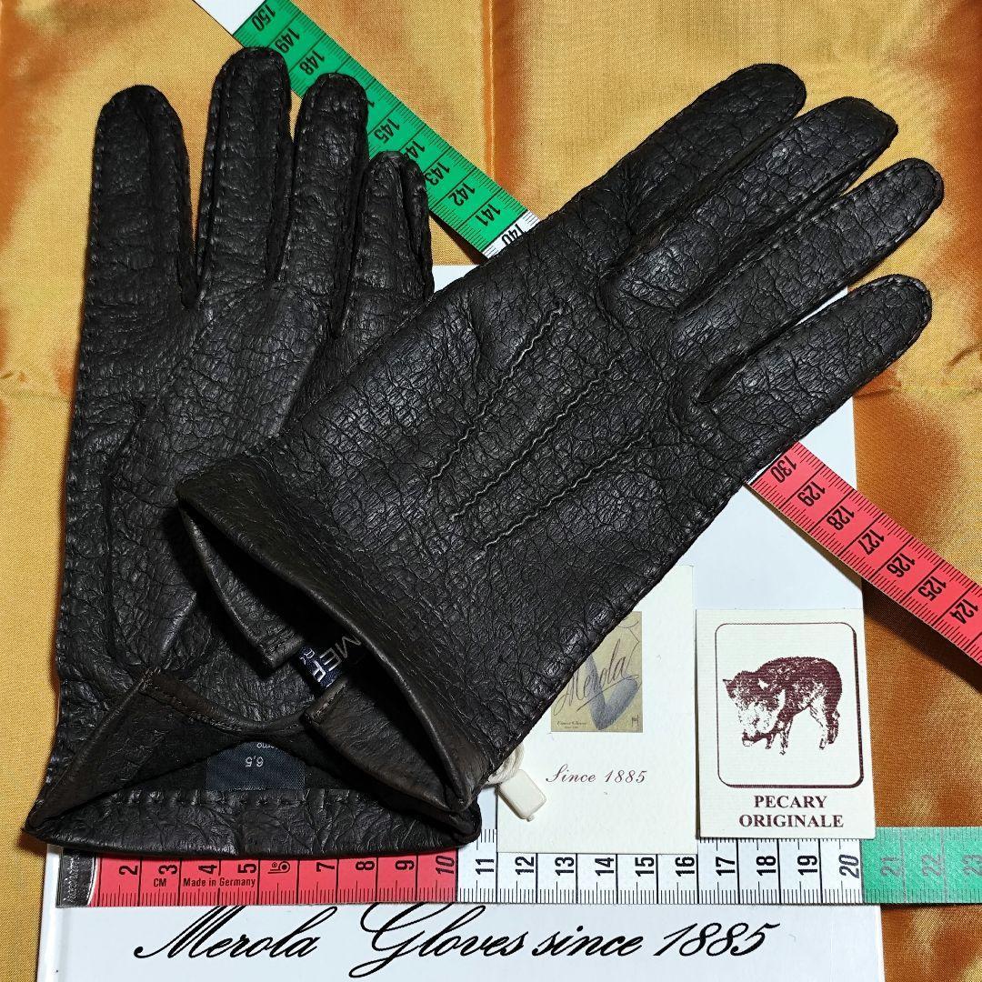 値下げ メローラ ペッカリー焦茶2ライニングなし グローブ 革手袋 MEROLA