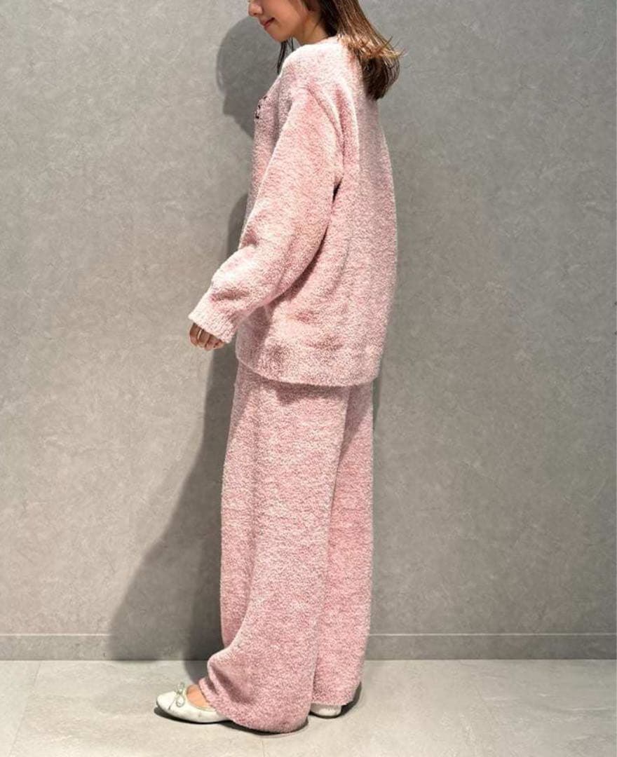 ジェラートピケ メランジストロベリージャガードプルオーバー&ロングパンツ